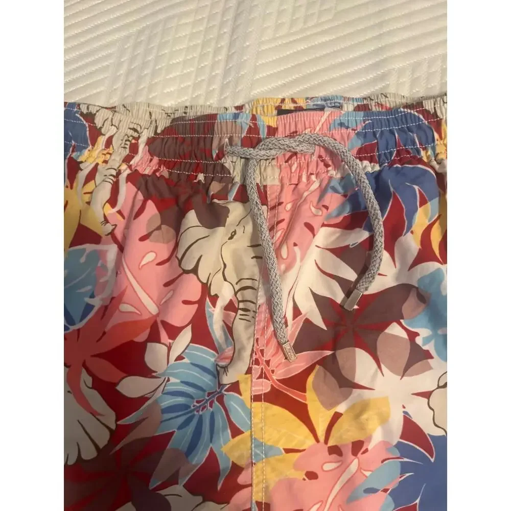 Vilebrequin 3XL Floral/Moped Mens Swimming‎ Shorts Trunks Drawstring Elephant